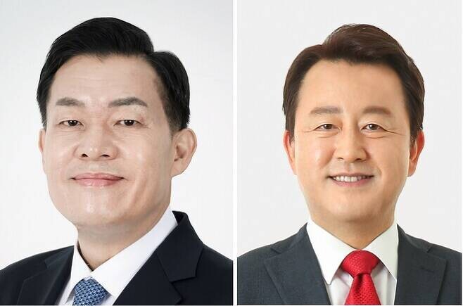 (왼쪽부터)수원특례시장 선거 더불어민주당 이재준 후보, 국민의힘 김용남 후보.