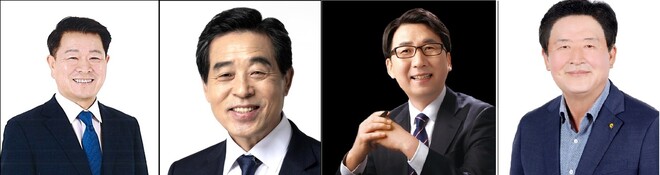 6·1전국동시지방선거 기초단체장 공천에서 배제된 더불어민주당 소속 박승원 광명시장(왼쪽부터), 윤화섭 안산시장, 최종환 파주시장, 국민의힘 김광철 연천군수.
