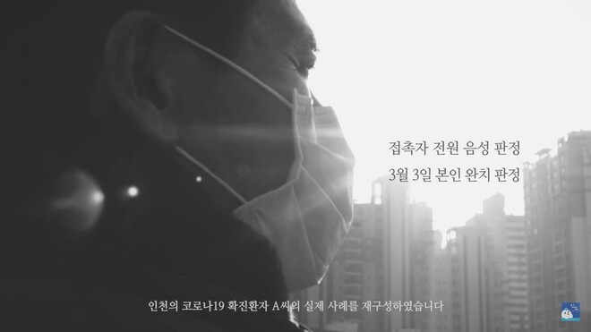 코로나19 극복 홍보 영상 갈무리. 코로나19 극복 홍보 영상 갈무리.