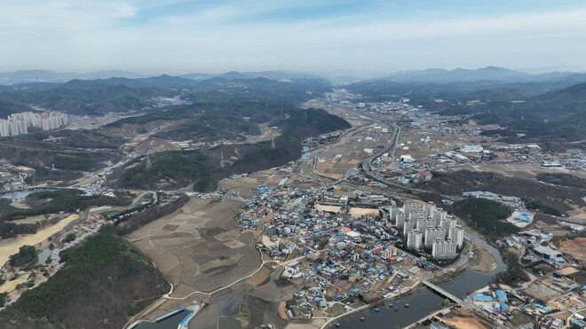 용인시 처인구 이동·남사읍 일대 조성 예정인 ‘용인 첨단 시스템반도체 국가산업단지’ 전경. 용인시 제공