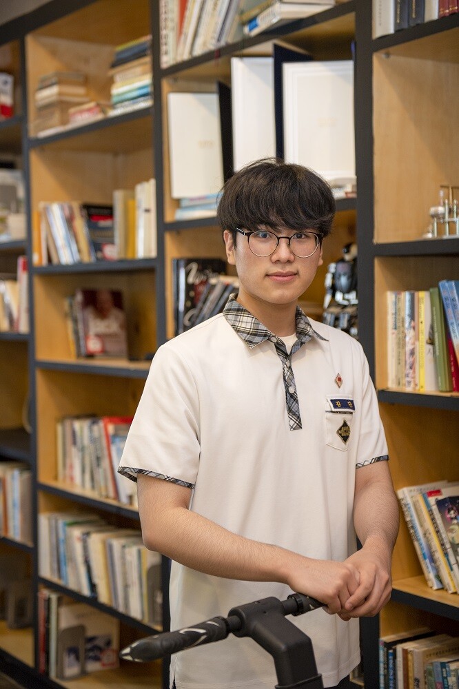 미래산업과학고 부학생회장 김단(메이커창작과 2) 학생.사진 손홍주