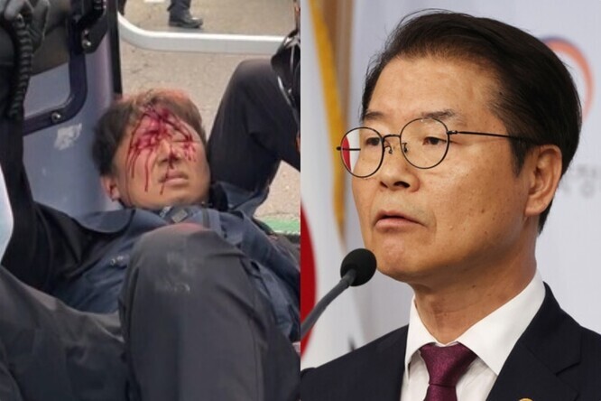 김준영 한국노총 금속노련 사무처장(왼쪽)과 이정식 고용노동부 장관. 한국노총 제공, 연합뉴스