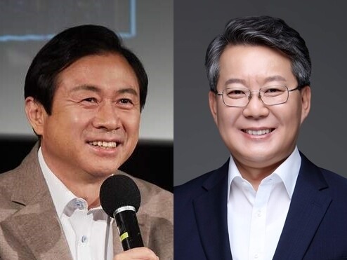 왼쪽부터 민주당의 김영춘 전 해양수산부 장관, 변성완 전 부산시장 권한대행