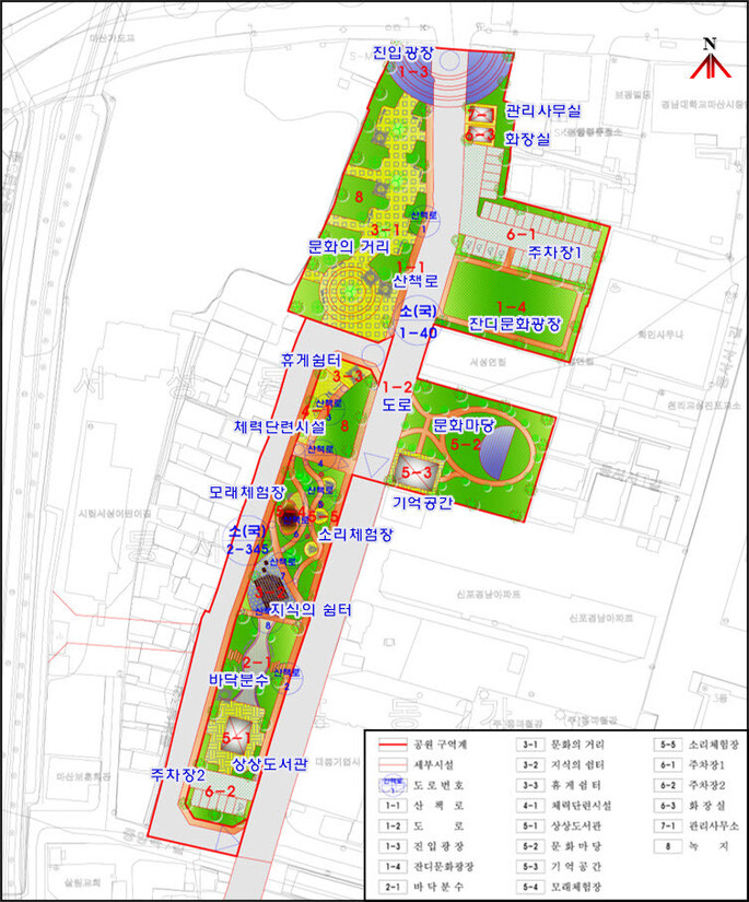 창원시가 고시한 ‘문화공원 조성계획 지형도면’. 창원시 제공