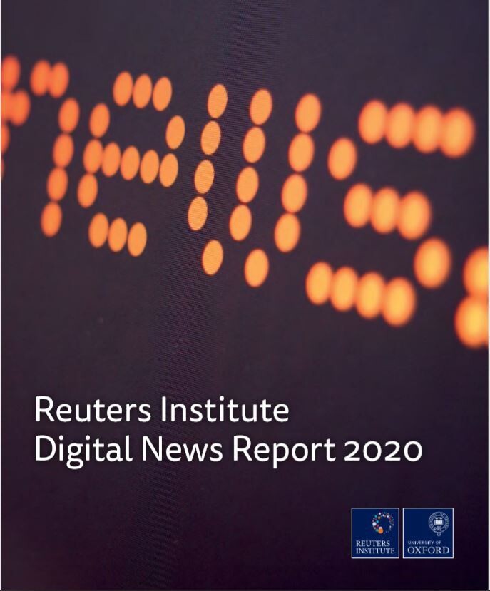 영국 옥스퍼드대학 부설 로이터저널리즘연구소의 보고서 &lt;디지털 뉴스 리포트 2020&gt;