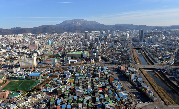 광주광역시 북구 북동주변 항공촬영 사진.광주시 제공