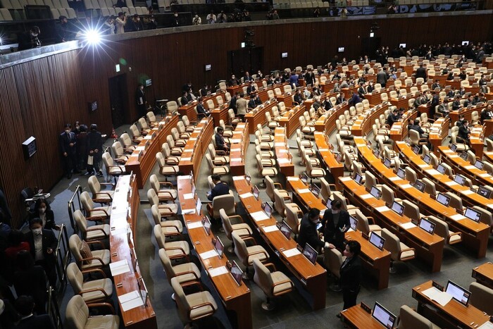 국회 본회의장. 한겨레 자료사진