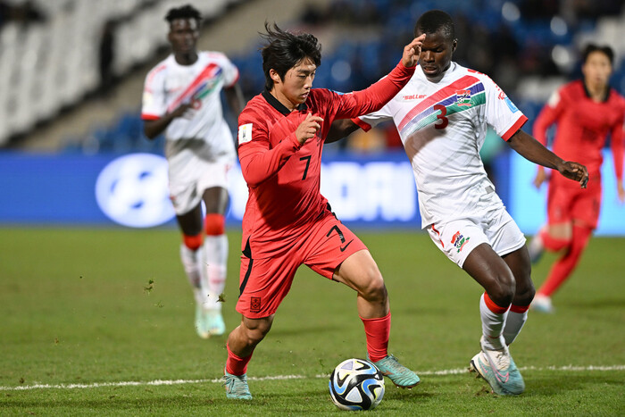 한국 20살 이하 축구대표팀의 김용학. 대한축구협회 제공