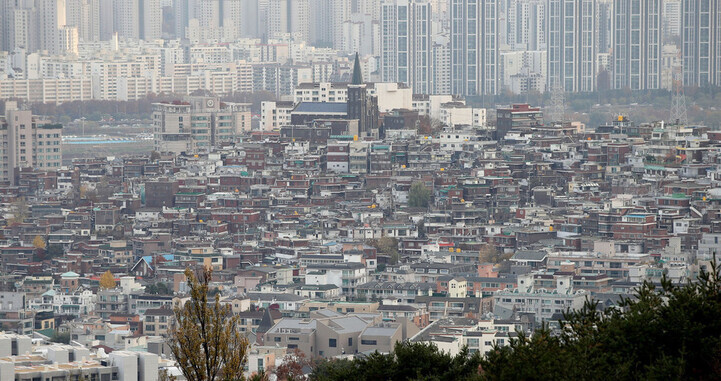 서울 용산구 한남3구역 재개발구역 주택가. 연합뉴스