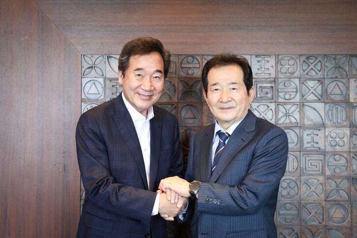 이낙연 전 더불어민주당 대표(왼쪽)와 정세균 전 국무총리. 이낙연 의원실 제공