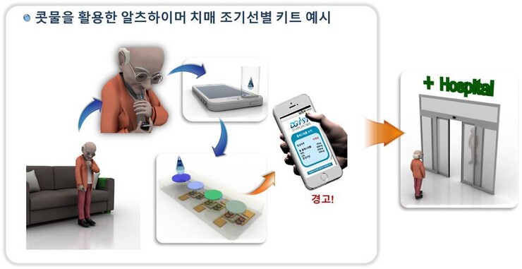 콧물에서 알츠하이머 치매 위험군 바이오마커가 일정 수준 이상 감지돼 조기에 전문병원을 찾아 뇌 영상 촬영 등의 정밀검사를 받고 조기에 전문가 관리를 받으면 사회적 비용을 획기적으로 절감할 수 있다. 대구경북과학기술원 제공