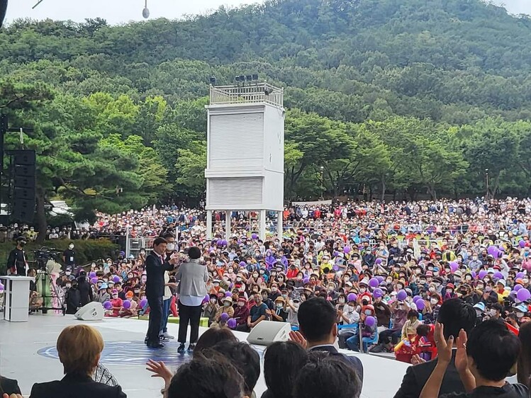 지난 3일 대구 달서구에서 열린 ‘전국노래자랑’ 녹화 현장. 대구 달서구청 페이스북