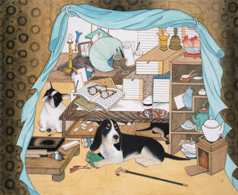 책거리, 130.3X162cm, 장지에 채색, 2010. 사진 곽수연 제공