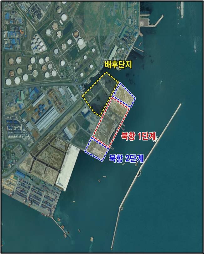 울산신항만 북항의 ‘동북아 오일·가스 허브’ 사업 위치도. 울산시 제공