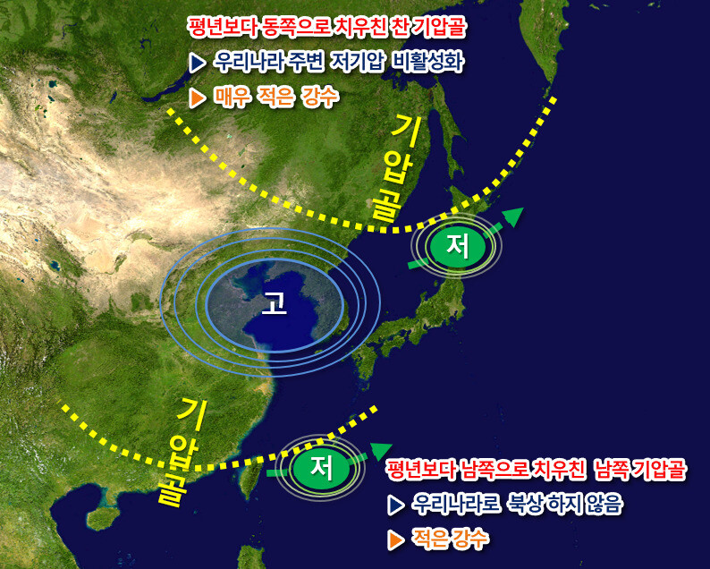2021년 겨울철 우리나라 주변 기압계 모식도. 기상청 제공 ※ 이미지를 누르면 크게 볼 수 있습니다.