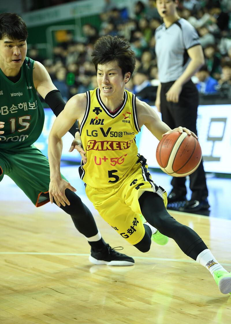 창원 엘지(LG) 김시래 선수. 케이비엘(KBL)