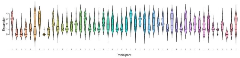 실험참가자들이 주관적으로 느끼는 구멍의 팽창 정도는 다양하다. Frontiers in Human Neuroscience