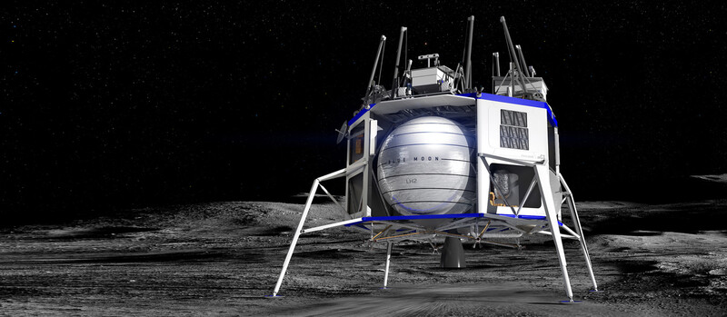 블루오리진의 달 착륙선 ‘블루문’ 상상도. 블루오리진 제공