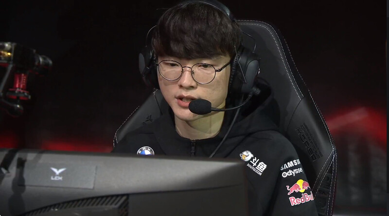 티원(T1) 페이커 이상혁. LCK 중계 갈무리