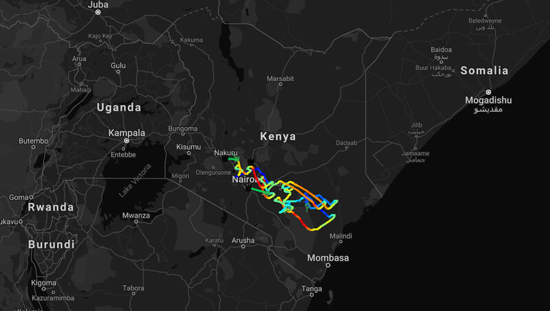 프로젝트 룬 풍선의 케냐 상공 이동지역. 구글 제공