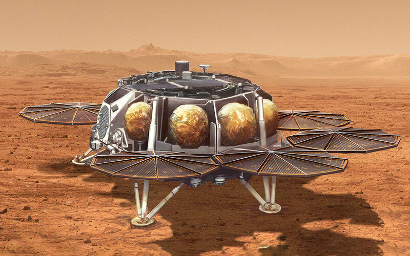 2030년대에 화성 시료 회수를 위해 보낼 착륙선 상상도. 미국항공우주국 제공