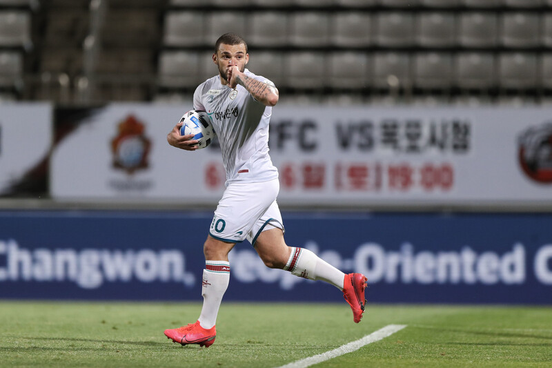 대전 하나시티즌의 안드레 루이스. 한국프로축구연맹 제공