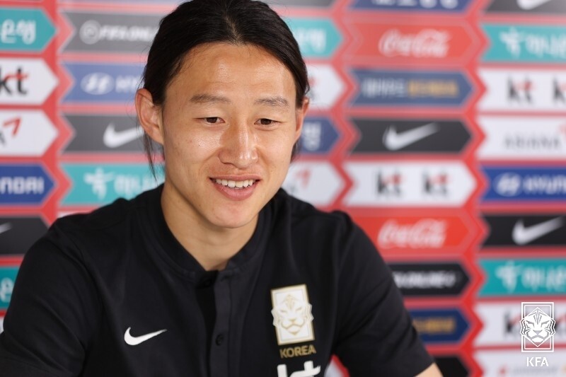 축구대표팀의 이재성 1일 대한축구협회 유튜브를 통해 기자회견을 하고 있다. 연합뉴스