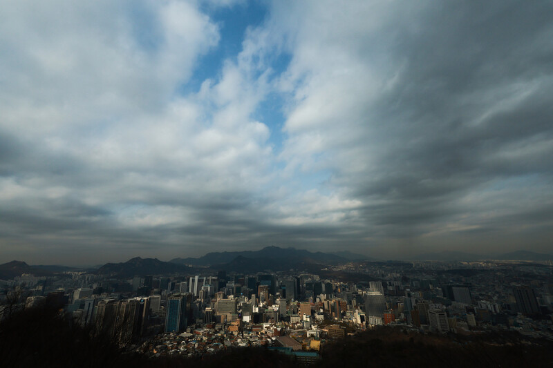 31일 서울 남산에서 바라본 모습. 연합뉴스