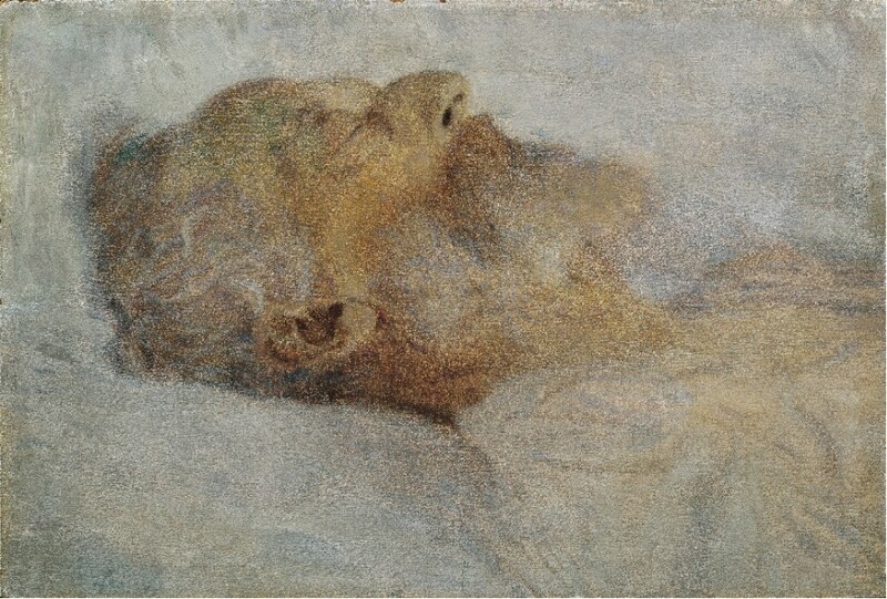 구스타브 클림트의 ‘임종을 맞은 노인’(1899). 출처: 벨베데레미술관