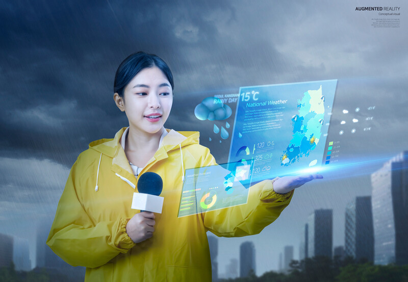 미국의 기상캐스터 남녀 비율은 7:3이다. 반면 한국은 여성이 대다수다. 클립아트코리아