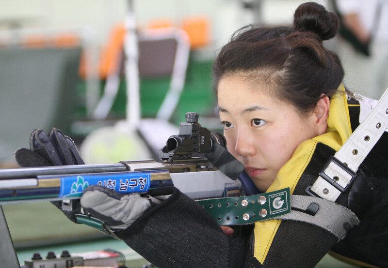 2008 베이징올림픽 사격 국가대표 시절 김유연씨. 연합뉴스