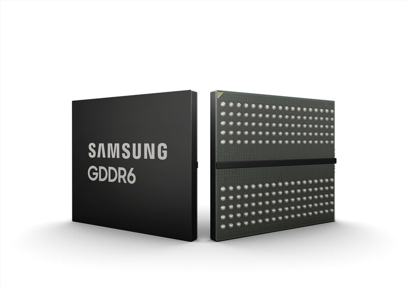 삼성전자가 개발한 ‘24Gbps GDDR6(Graphics Double Data Rate) 디램’. 삼성전자 제공