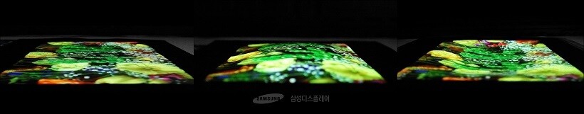 삼성디스플레이가 2017년 선보인 스트레처블 올레드 디스플레이. 삼성디스플레이 제공