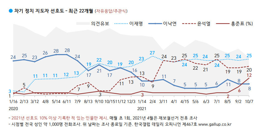 한국갤럽 보고서 갈무리