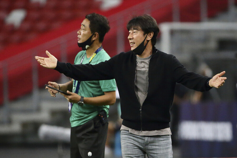 신태용 인도네시아 남자축구 대표팀 감독. AP 연합뉴스