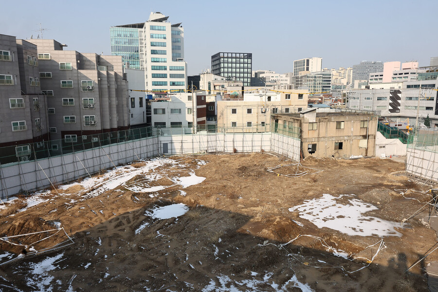 지난해 12월28일 서울 성동구에 위치한 태영건설의 성수동 개발사업 부지 모습. 연합뉴스