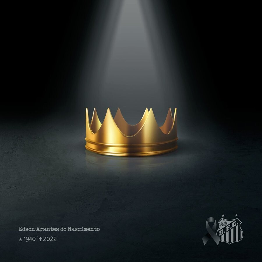 산투스FC가 올린 펠레의 왕관. 산투스FC 트위터 갈무리