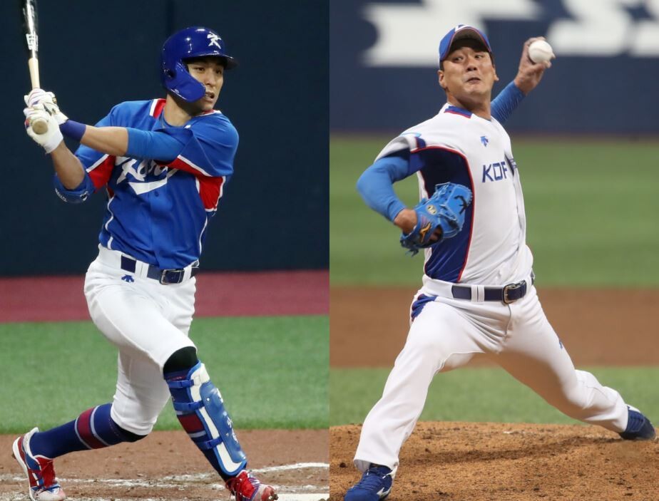 2023 세계야구클래식(WBC) 대표팀의 이정후(왼쪽)와 김광현. 연합뉴스