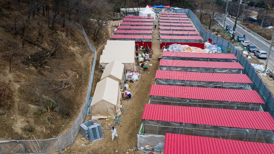 위에서 내려다본 ‘비글구조네트워크 포천쉼터’ 모습. 비글구조네트워크 제공