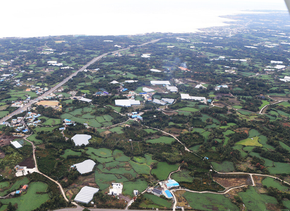 제주 서귀포시 성산읍 제2공항 건설 예정지.