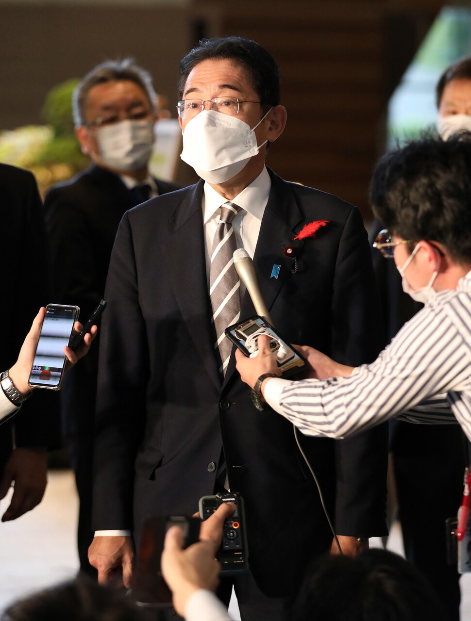 기사다 후미오 일본 총리가 6일 북한의 탄도미사일 발사를 비난하고 있다. 도쿄/EPA 연합뉴스