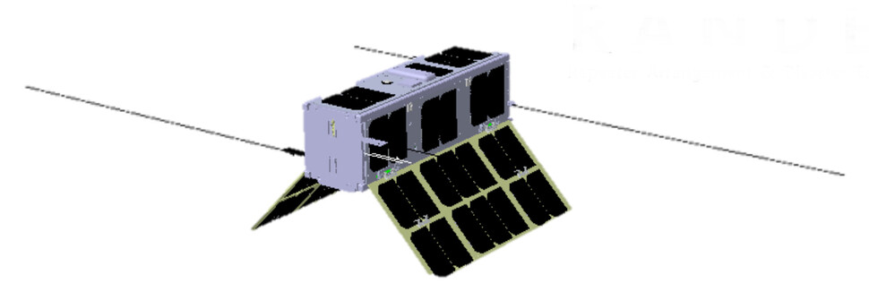 한국과학기술원(카이스트) 연구팀이 개발한 큐브위성 ‘랑데브’. 누리호 성능검증위성에서 지난 1일 우주공간으로 사출됐다. 카이스트 제공