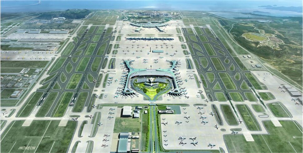 2024년 4단계 건설사업이 완료된 뒤의 인천공항 조감도. 국토부 제공