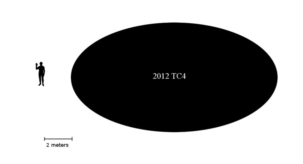 소행성 2012 티시4는 가로 15m, 세로 8m의 작은 천체이다. 위키미디어커머스 제공