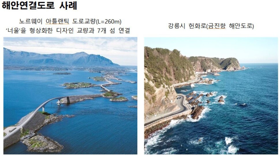 강원도가 2028년까지 3930억원을 들여 동해안 6개 시·군을 잇는 관광형 해안도로를 건설하기로 했다. 강원도 제공