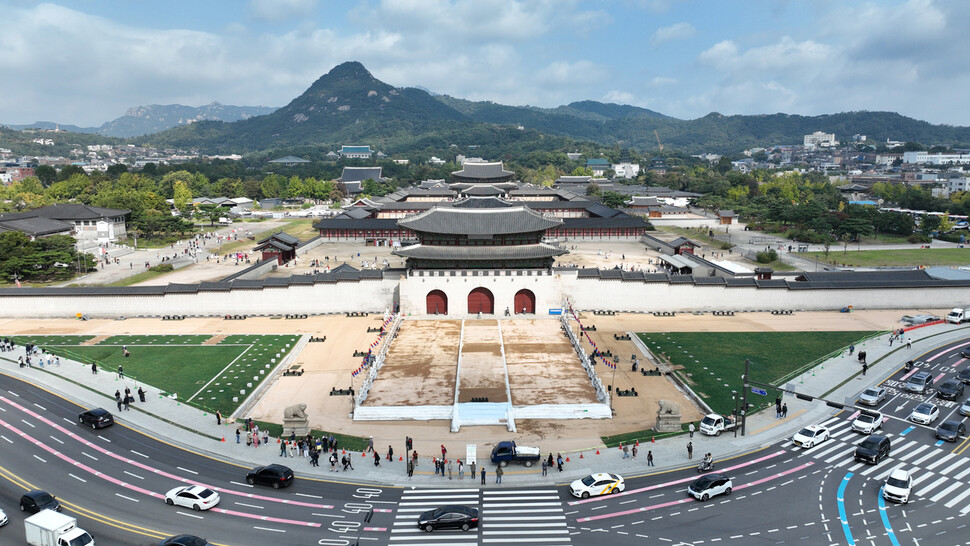 광화문 앞 광장 모습. 김혜윤 기자