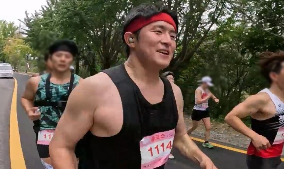 지난 10월8일 대청호 마라톤 대회에 출전한 기안84의 모습. 문화방송(MBC) 제공