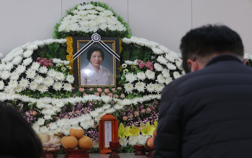 지난 9일 광주 조선대병원에서 별세한 배은심 어머니는 11일 광주 망월동 묘역에 잠든다. 아들 이한열 열사 대신 민주화 현장을 지킨 지 35년 만이다. 김태형 기자 xogud555@hani.co.kr