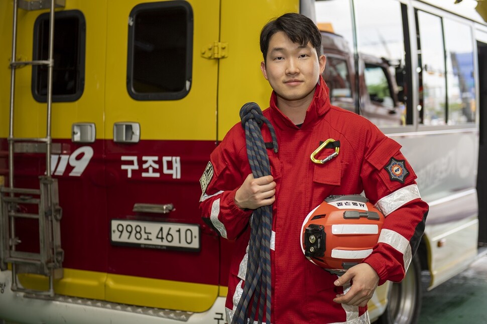 구로소방서 현장대응단 구조대 이대명 소방사.사진 바림