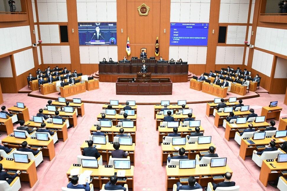 부산시의회 본회의가 열리고 있다. 부산시 제공